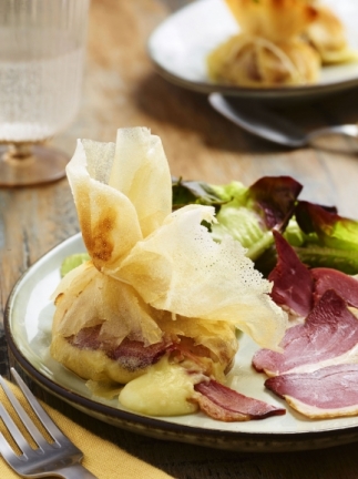 Aumonière au magret de canard séché