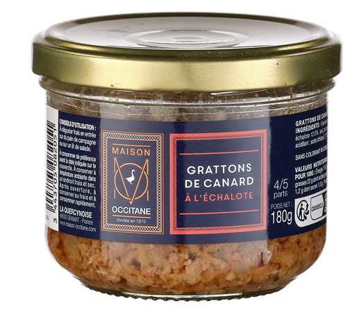 Grattons de canard à l'échalotte -180g