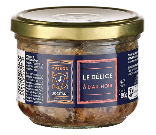 Terrine de campagne à l'ail noir