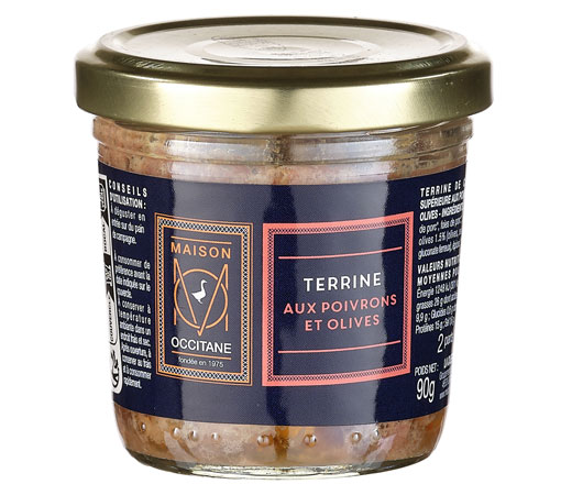 Terrine aux poivrons et olives - 90g