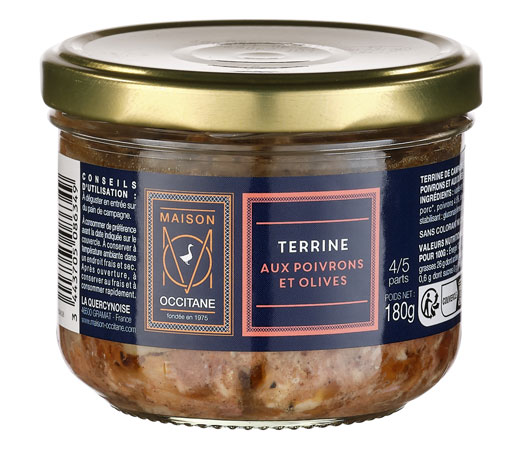 Terrine aux poivrons et olives -180g
