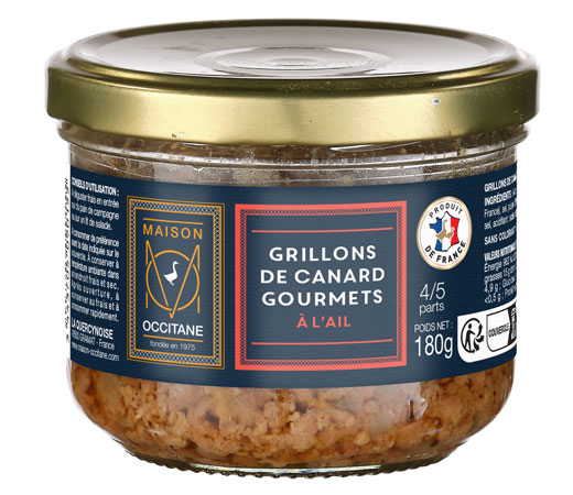 Grillons de canard gourmets à l'ail