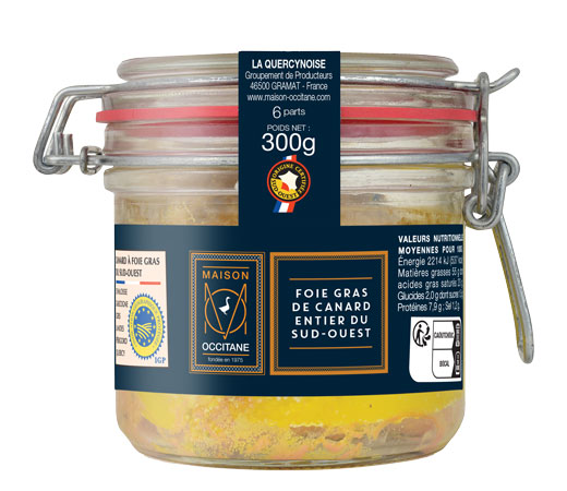 Foie gras de canard entier du Sud-Ouest 300g