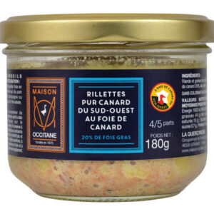 RILLETTES DE CANARD DU SUD-OUEST AU FOIE GRAS DE CANARD (20% de Foie gras de canard)