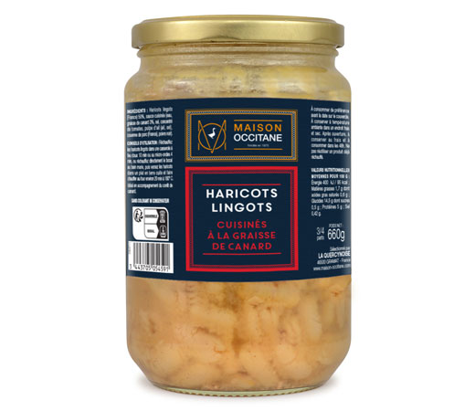 Haricots Lingots cuisinés à la graisse de canard