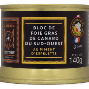 Bloc de foie gras de canard du Sud-Ouest au piment d'Espelette
