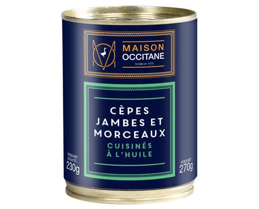 Cèpes jambes et morceaux cuisinés à l'huile