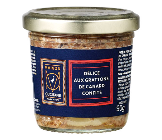 Délice aux grattons de canard confits