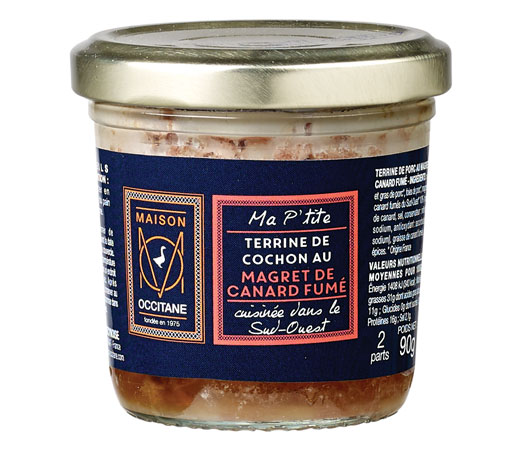 Terrine de porc au magret de canard fumé -90g