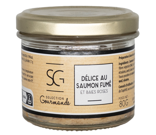 Délice au saumon fumé et baies roses