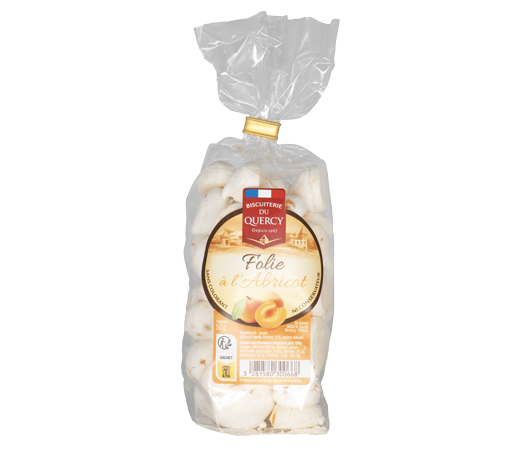 Folie à l'abricot meringues 50g