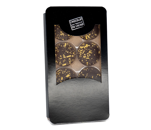 Tablette 8 bouchées noir orange Yuzu