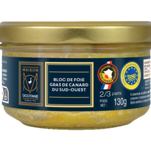 Bloc de foie gras de canard du Sud-Ouest IGP Sud-Ouest 130g