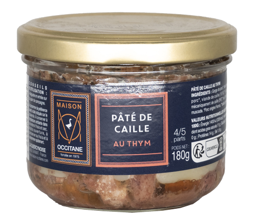 Pâté de Caille au thym 180g
