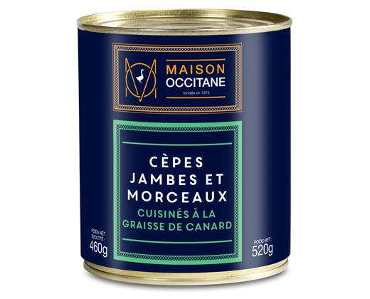 Cèpes jambes et morceaux cuisinés à la graisse de canard