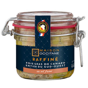 Foie gras de canard entier au sel fumé des Salish Maison Occitane - bocal 180g
